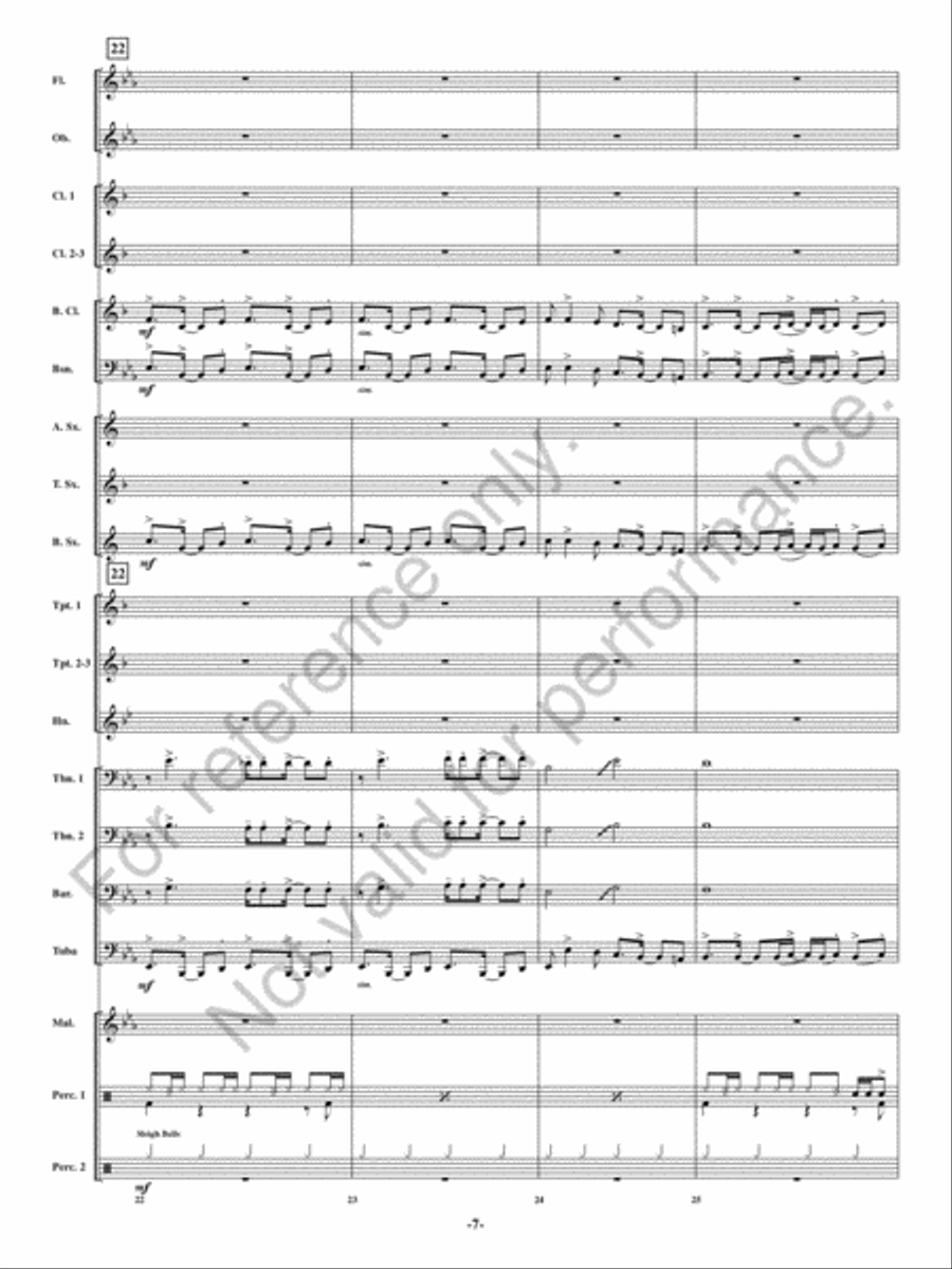 When Saint Nick Comes Marching In Concert Band scores gallery preview page 6