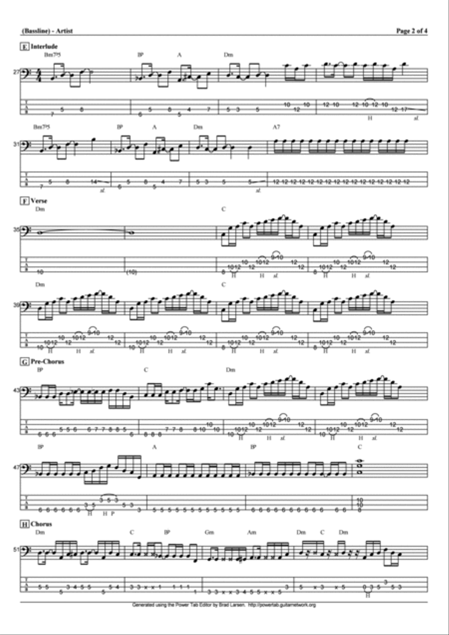 Shine Bass Guitar scores gallery preview page 2