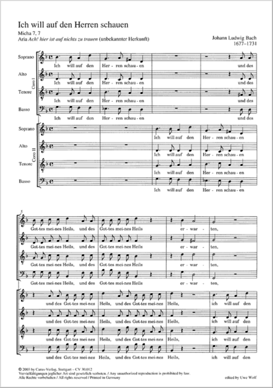 Ich will auf den Herren schauen 4-Part scores gallery preview page 18