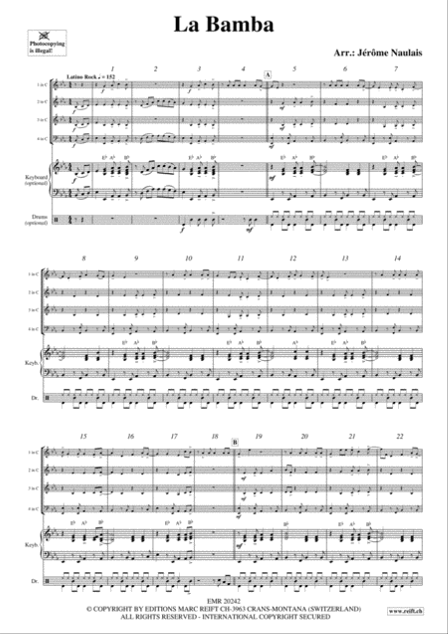 La Bamba La Bamba Brass Ensemble scores gallery preview page 3