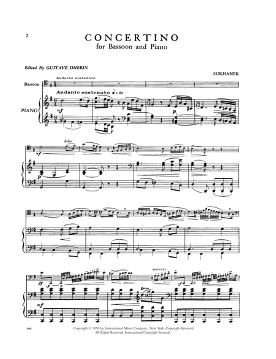 Sextet In E Flat Major, Opus 71 For 2 Clarinets, 2 Horns & 2 Bassoons Bassoon scores gallery preview page 2