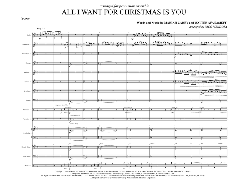 All I Want For Christmas Is You School and Community scores gallery preview page 1