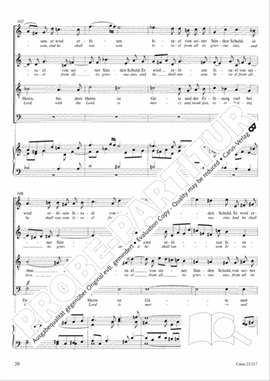 Psalm 130 Psalm 130 4-Part scores gallery preview page 21