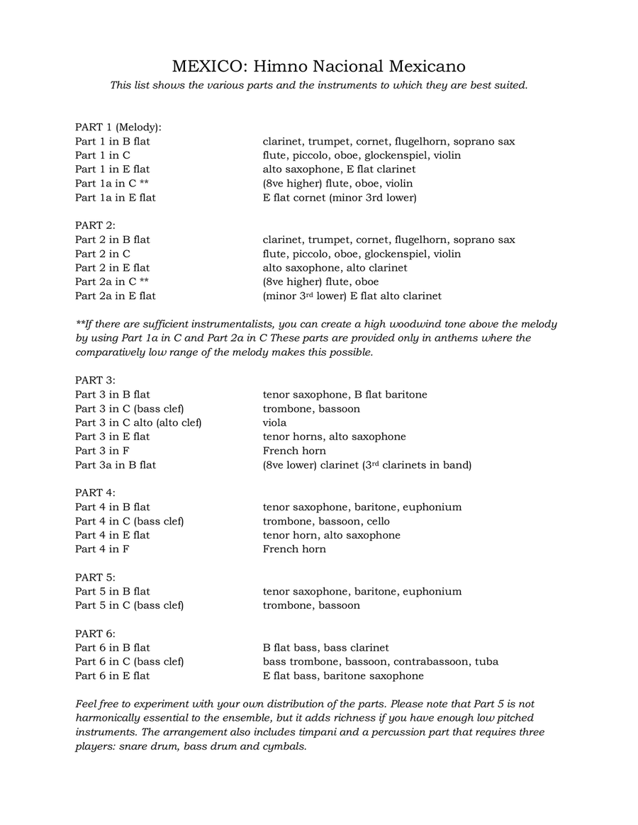 Mexico National Anthem: Himno Nacional Mexicano Large Ensemble scores gallery preview page 3