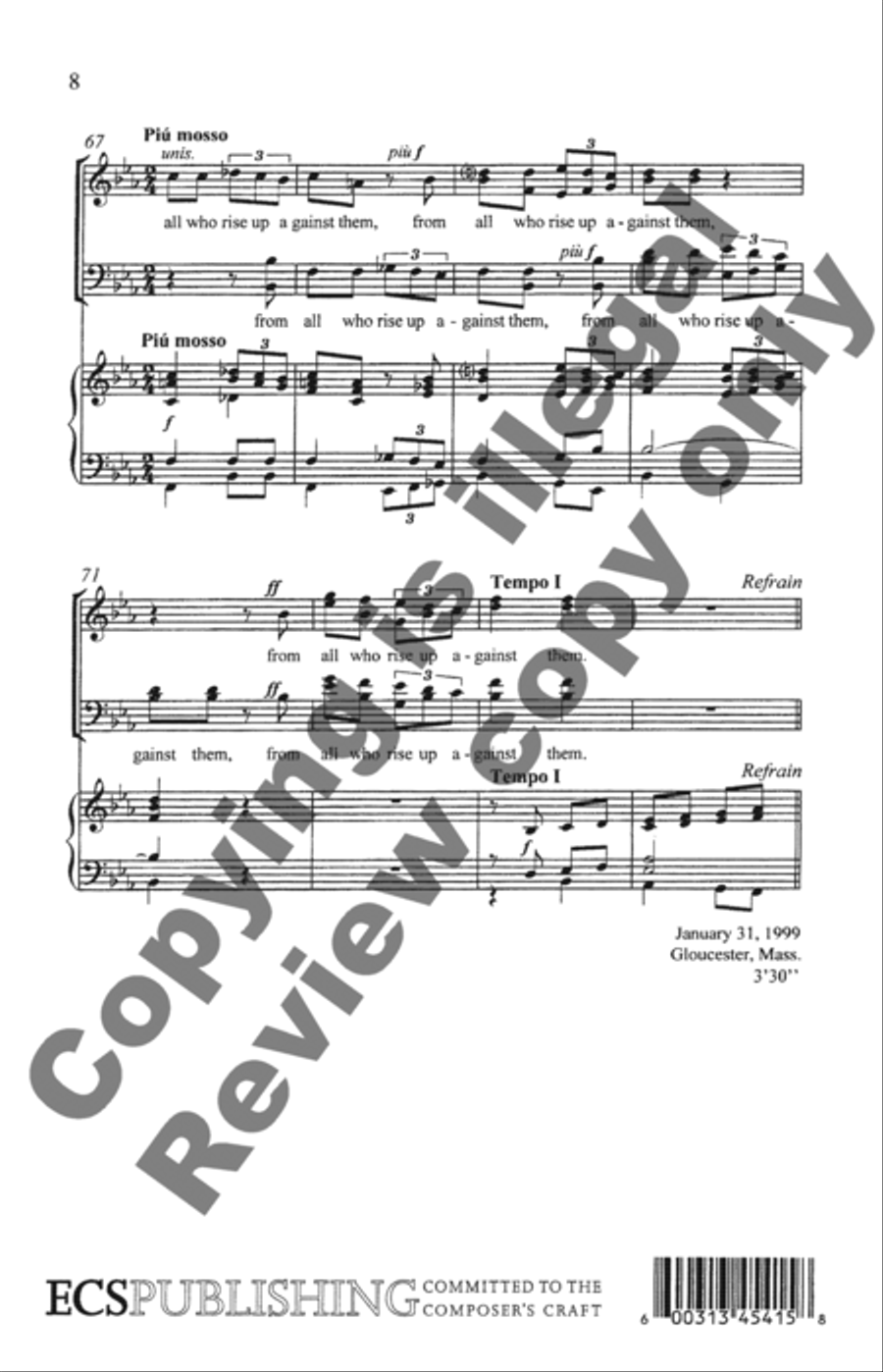 Psalm 17 4-Part scores gallery preview page 11