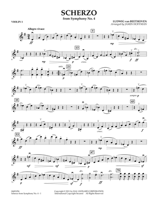 Book cover for Scherzo from Symphony No. 4 - Violin 1