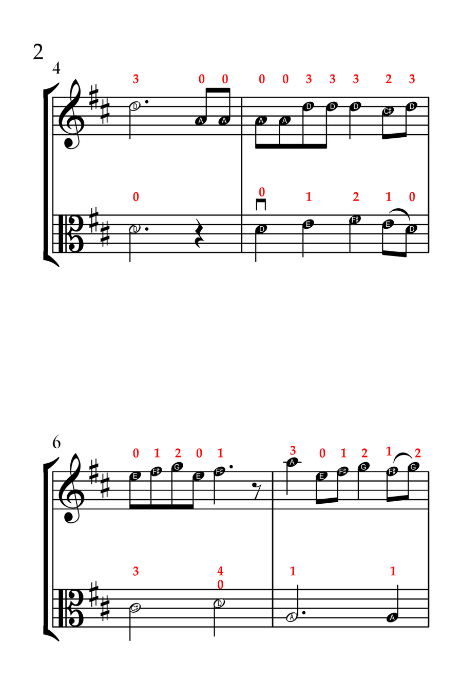 The Twelve Days of Christmas (VIOLIN AND VIOLA - EASY LEVEL) String Duet scores gallery preview page 3