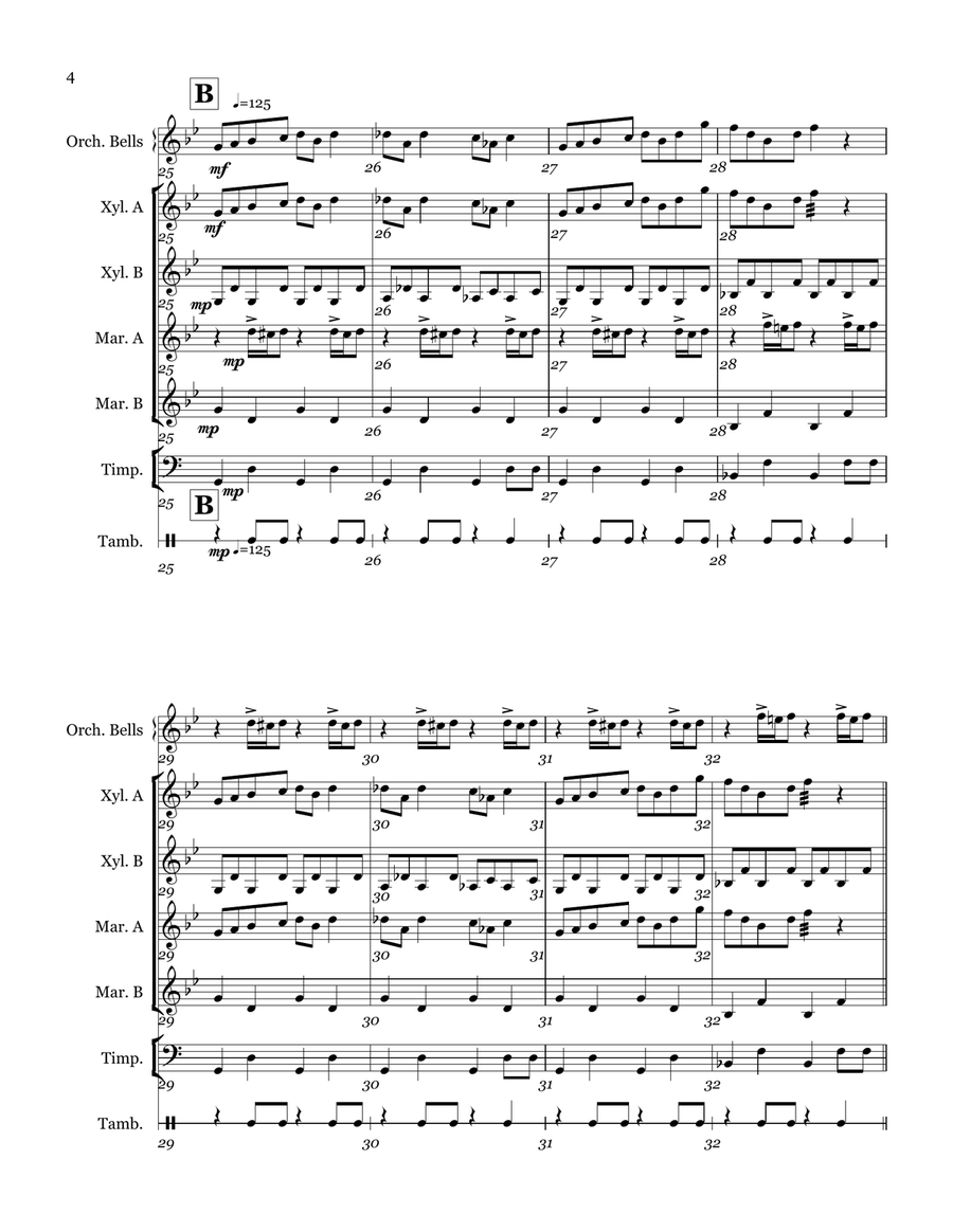 In The Hall Of The Mountain King from Peer Gynt Suite Marimba scores gallery preview page 4