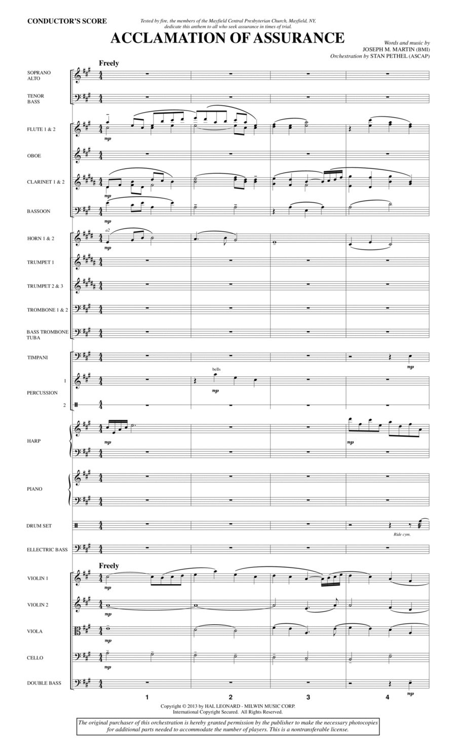 Acclamation of Assurance - Score Choir scores gallery preview page 1