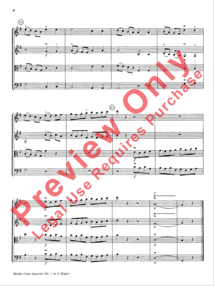 Mozart String Quartets String Quartet scores gallery preview page 7