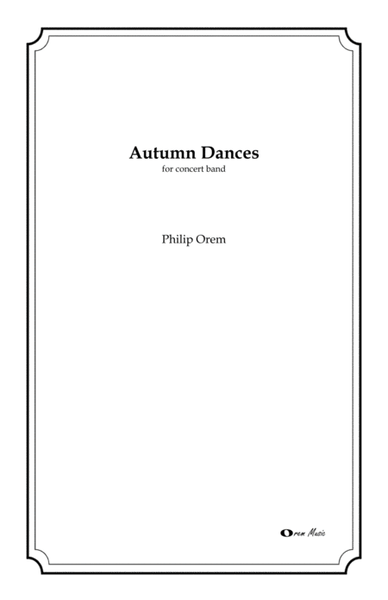Autumn Dances - score and parts image number null