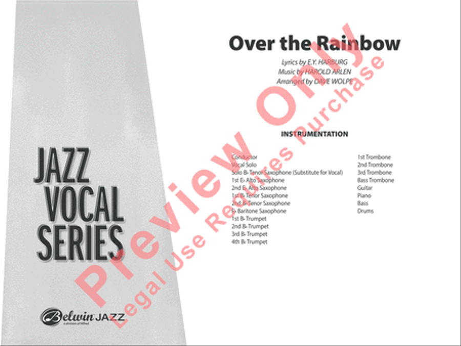 Over the Rainbow Jazz Ensemble scores gallery preview page 2