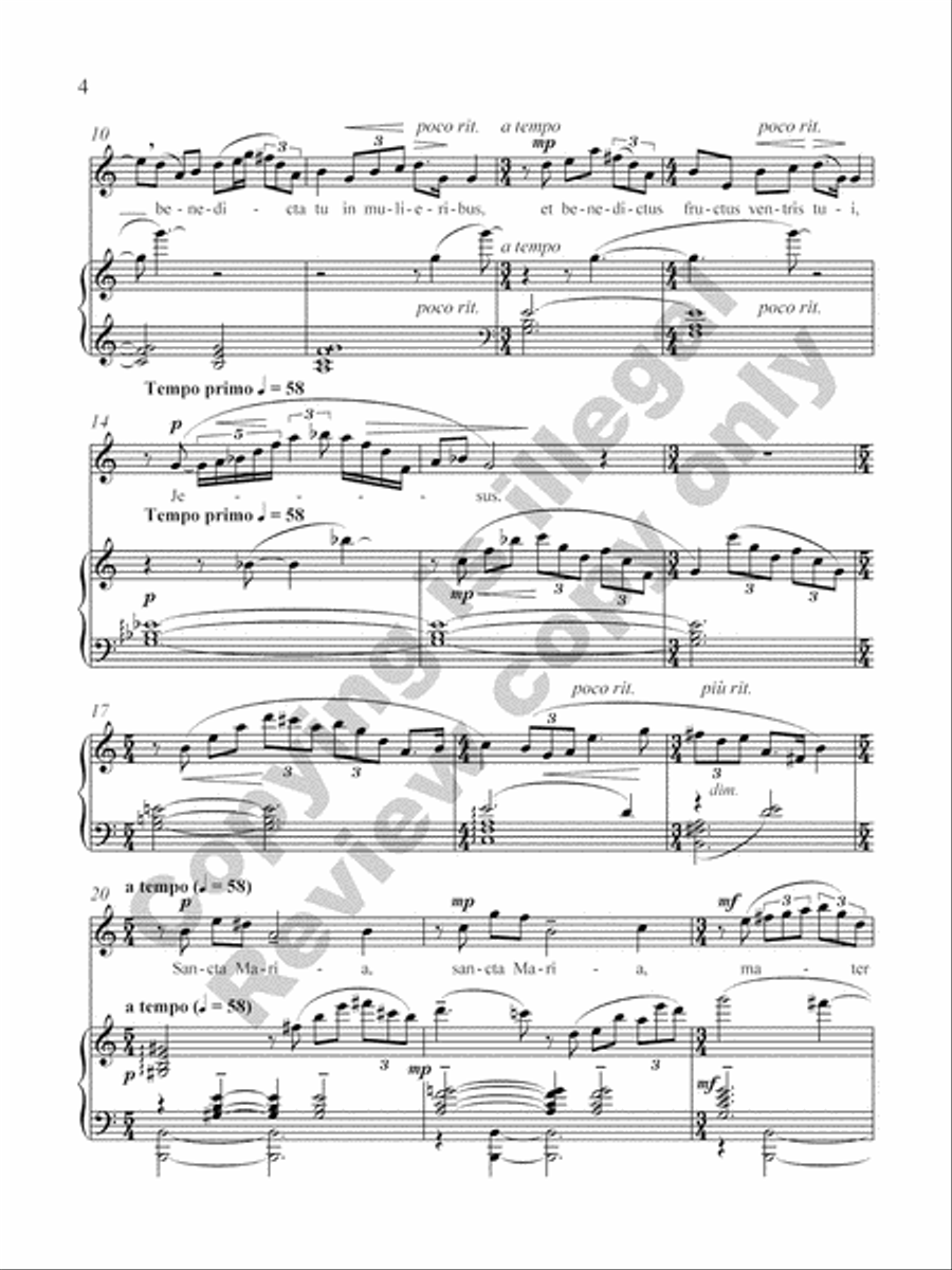 In Time of War: Prayers and Meditations Piano, Vocal scores gallery preview page 10