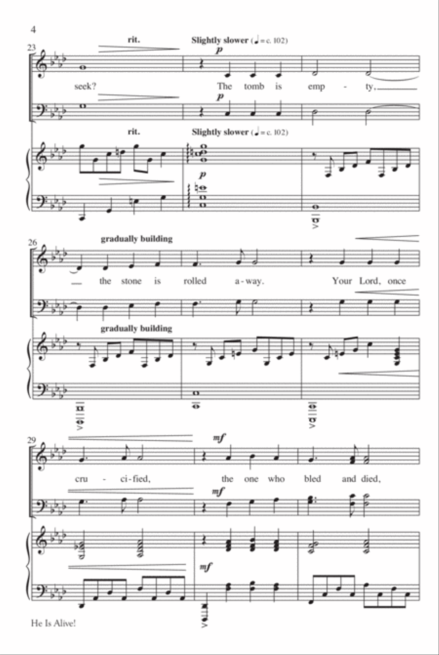 He Is Alive! 4-Part scores gallery preview page 4