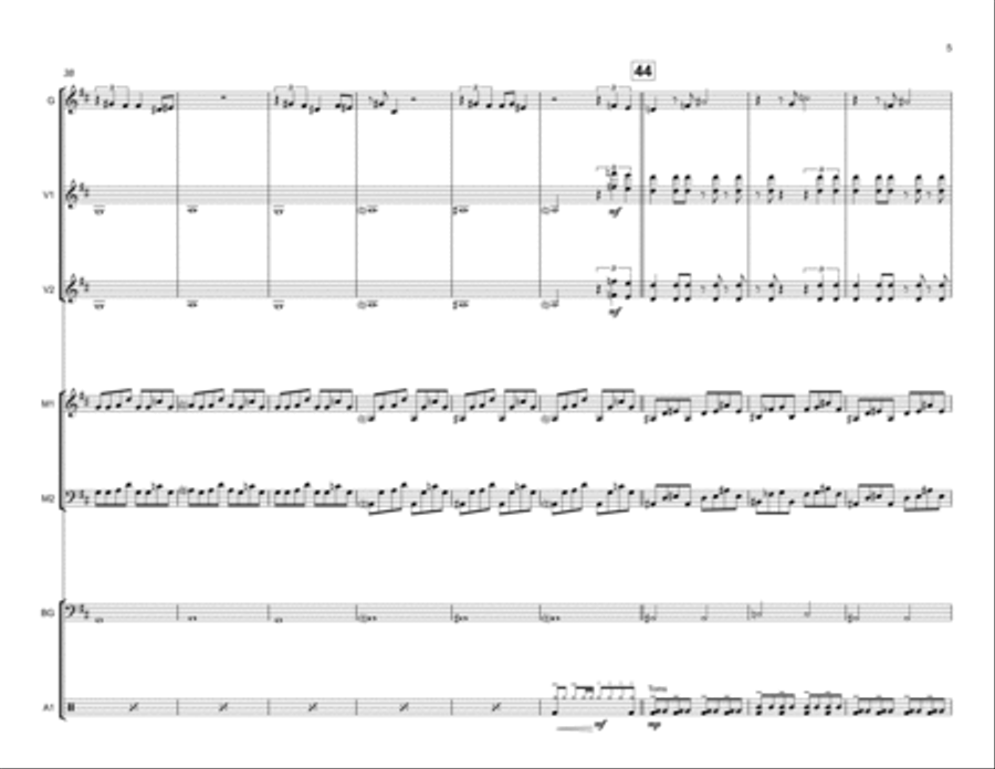 Every Little Thing She Does Is Magic Percussion Ensemble scores gallery preview page 6