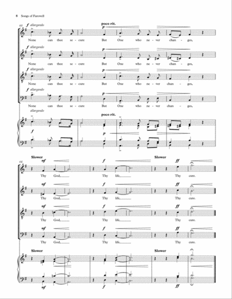 Songs of Farewell Divisi scores gallery preview page 9