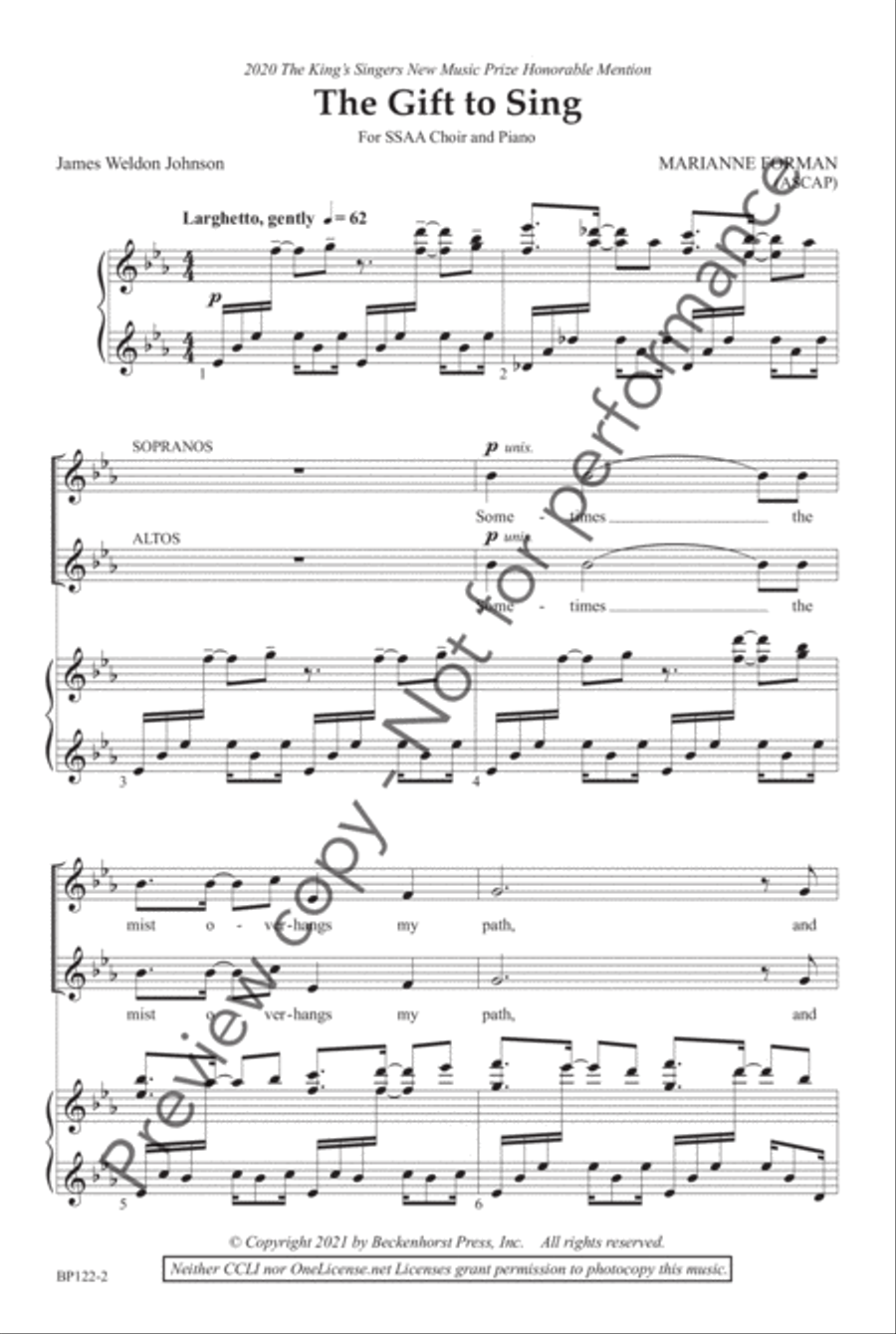 The Gift To Sing (SSAA) SSAA scores gallery preview page 2