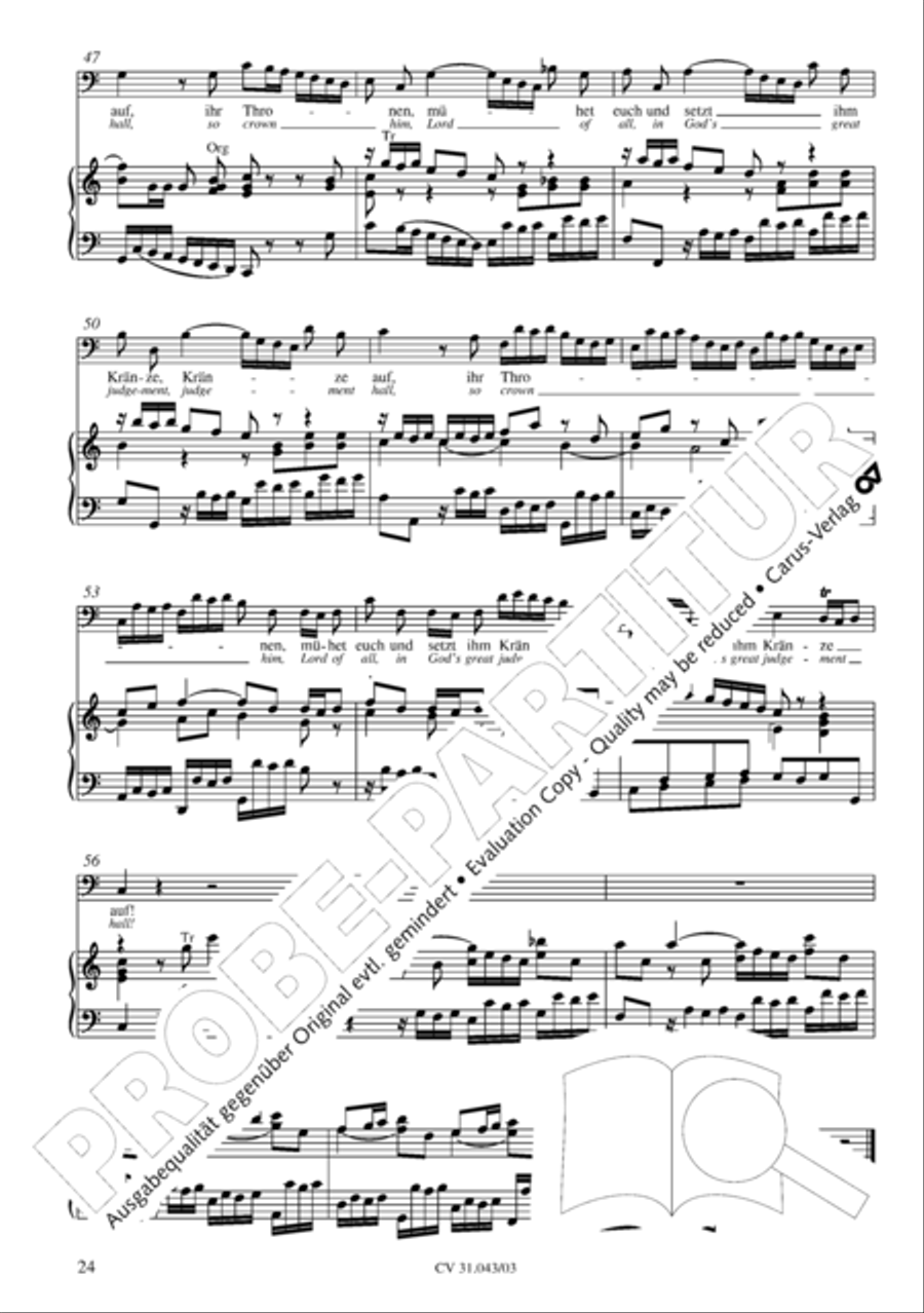 God goeth up with shouting (Gott fahret auf mit Jauchzen) 4-Part scores gallery preview page 25