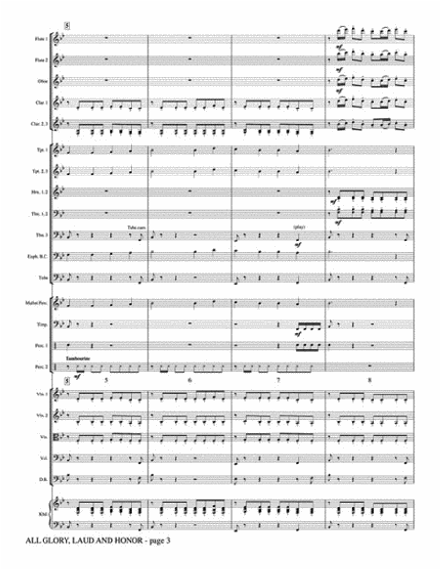 All Glory, Laud, and Honor Choir scores gallery preview page 3