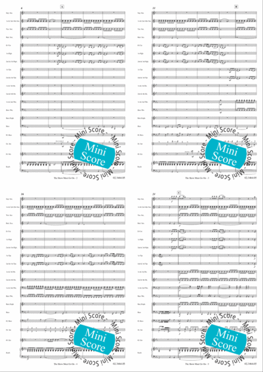 The Show must go On Fanfare Band scores gallery preview page 3