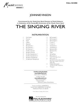 Book cover for The Singing River - Full Score