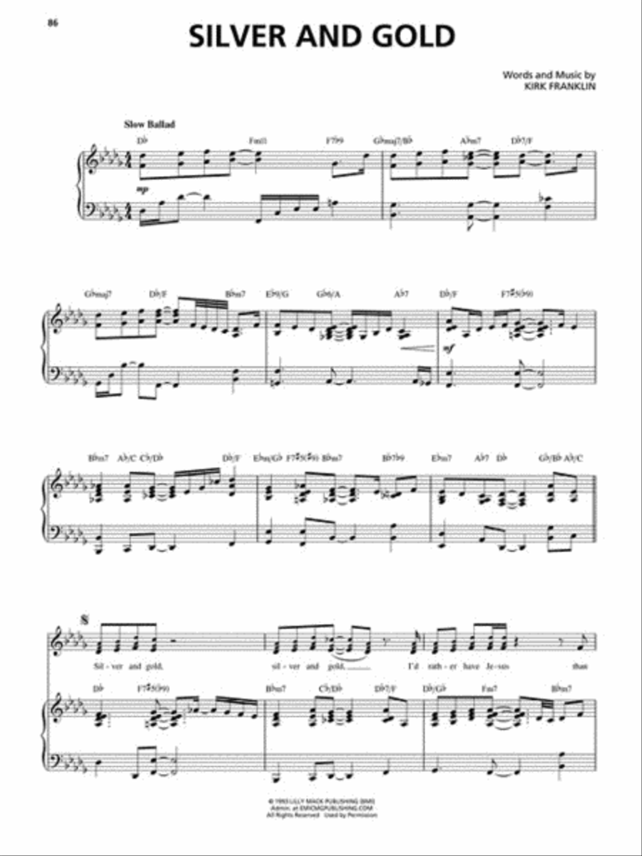 The Kirk Franklin Collection Piano, Vocal, Guitar scores gallery preview page 4