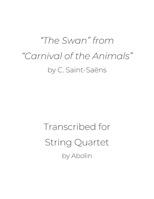 Saint-Saëns: "The Swan" from "Carnival of the Animals" - String Quartet