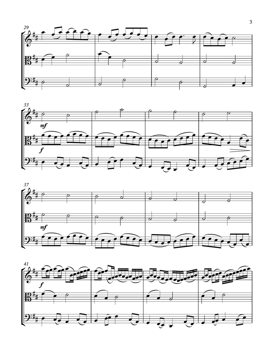 Canon In D String Trio Violin Viola and Cello by Johann Pachelbel