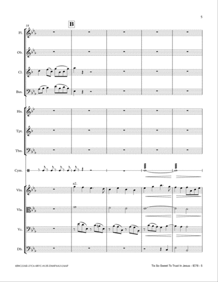'Tis So Sweet To Trust In Jesus Full Orchestra scores gallery preview page 5