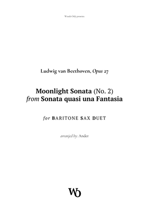 Moonlight Sonata by Beethoven for Baritone Sax Duet