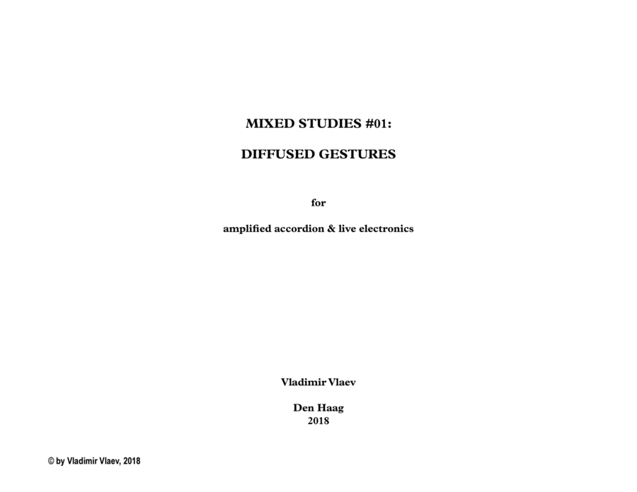 Diffused Gestures for Accordion & Live Electronics Accordion scores gallery preview page 1
