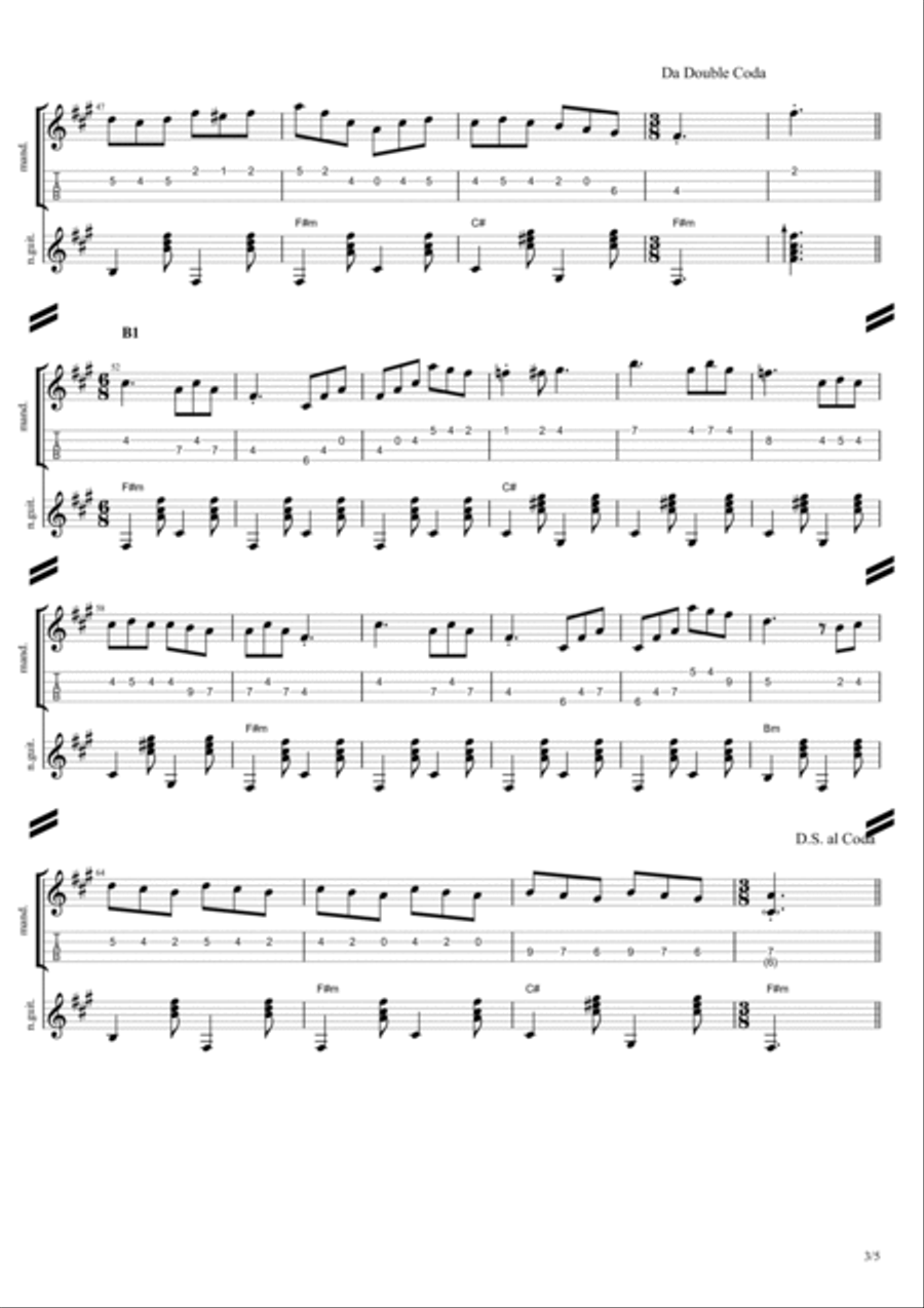 Tarantella Siciliana - Marranzanu - Scacciapensieri, notes for mandolin & guitar image number null