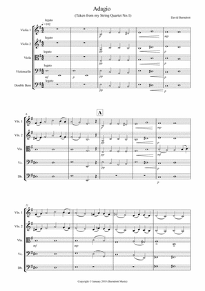 Adagio (taken from string quartet no.1) for String Orchestra