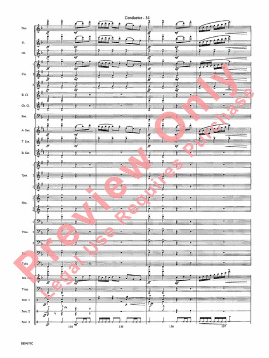 Through the Vulcan's Eye Concert Band scores gallery preview page 37