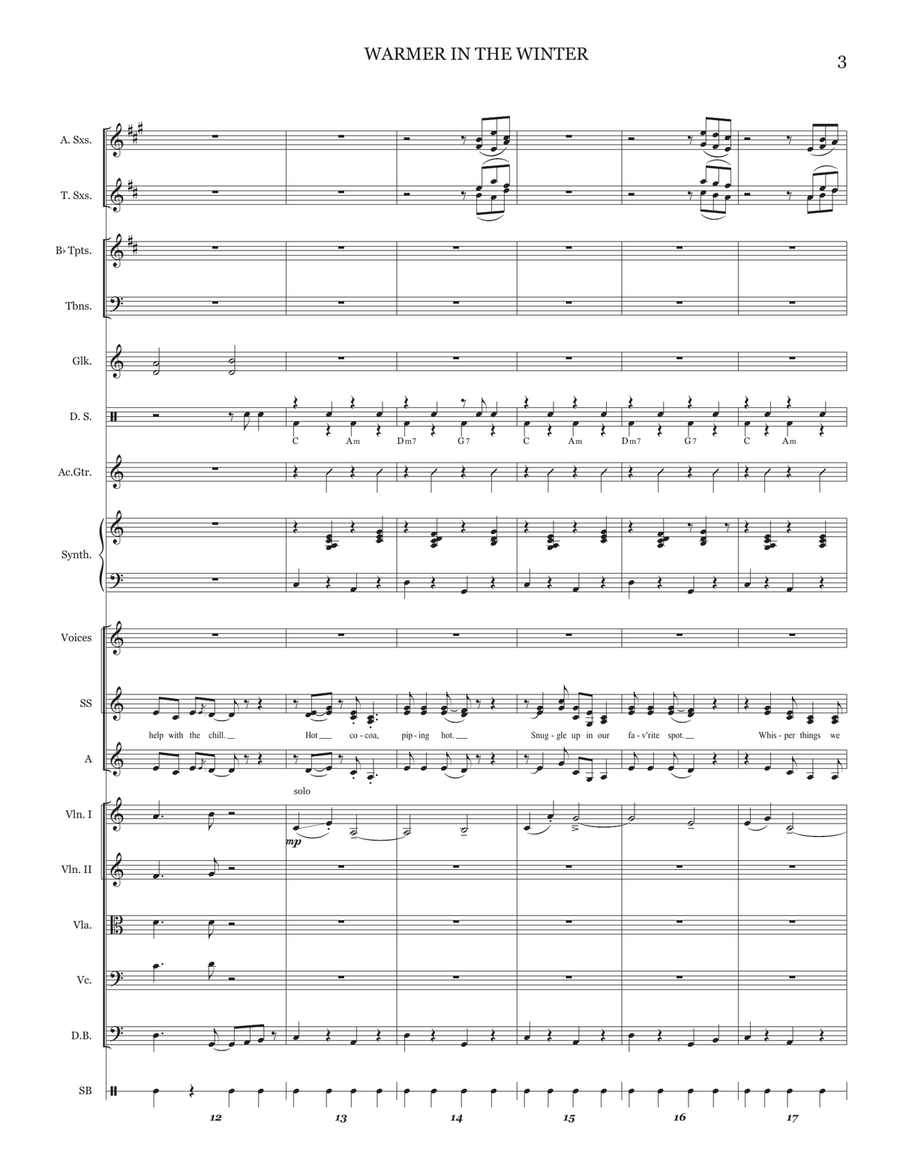 Warmer In The Winter Large Ensemble scores gallery preview page 4