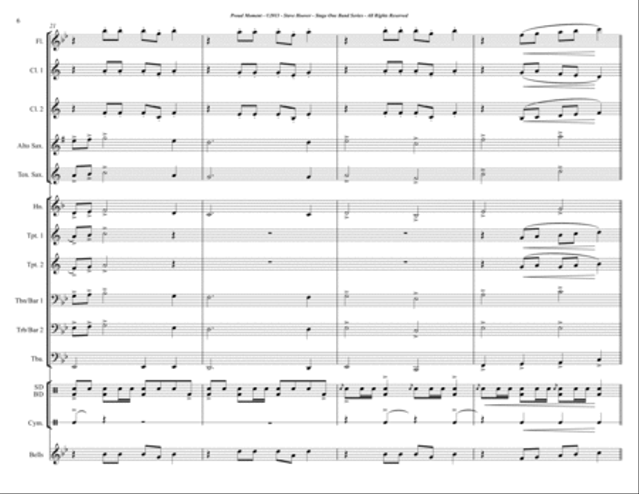 Proud Moment - for Concert Band - Grade 1 Concert Band scores gallery preview page 6