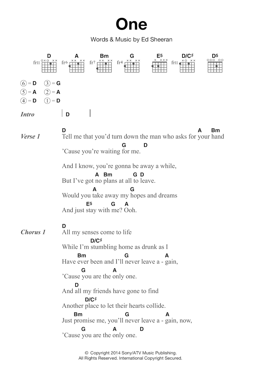 One Acoustic Guitar scores gallery preview page 1