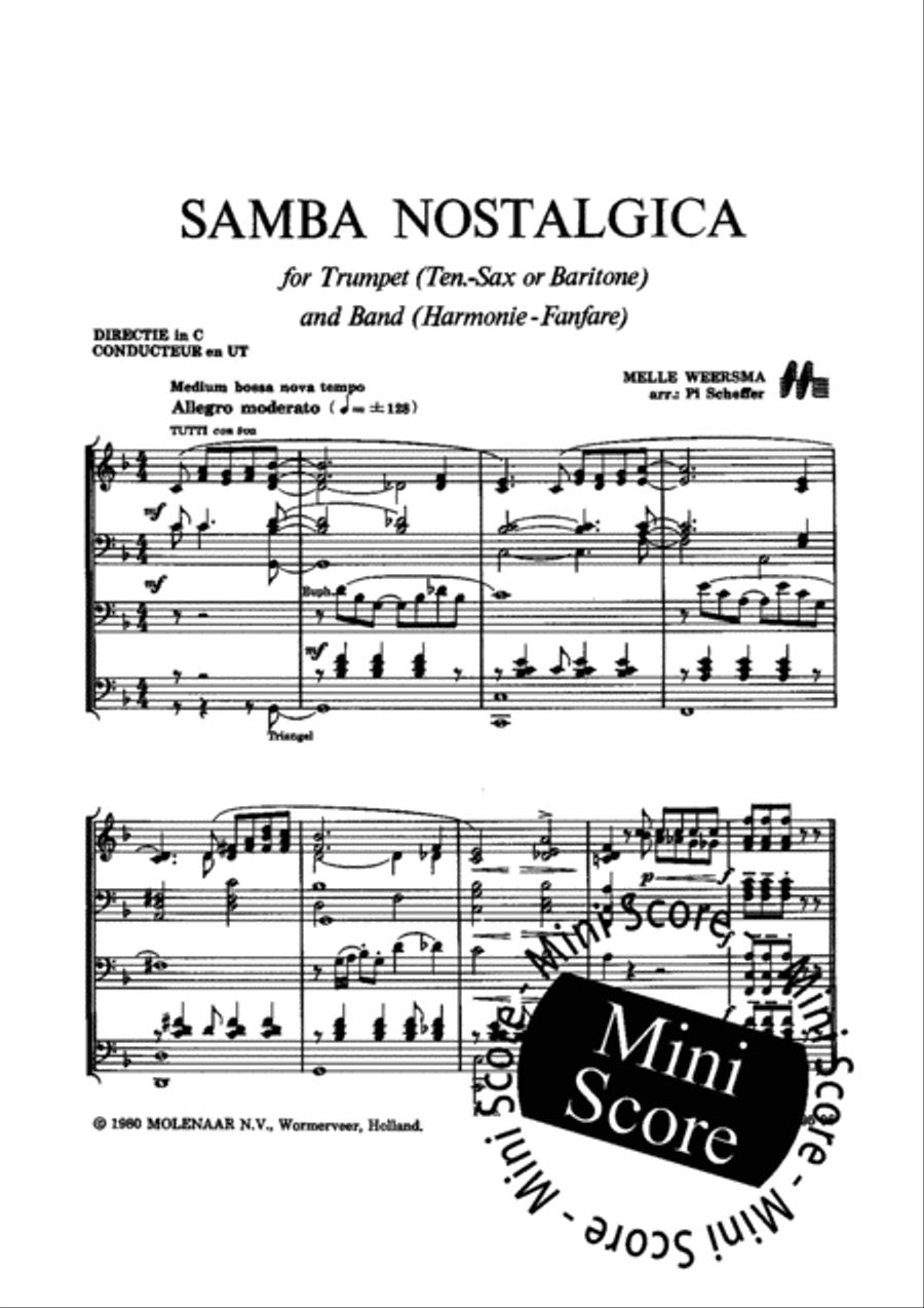 Samba Nostalgica Concert Band scores gallery preview page 5