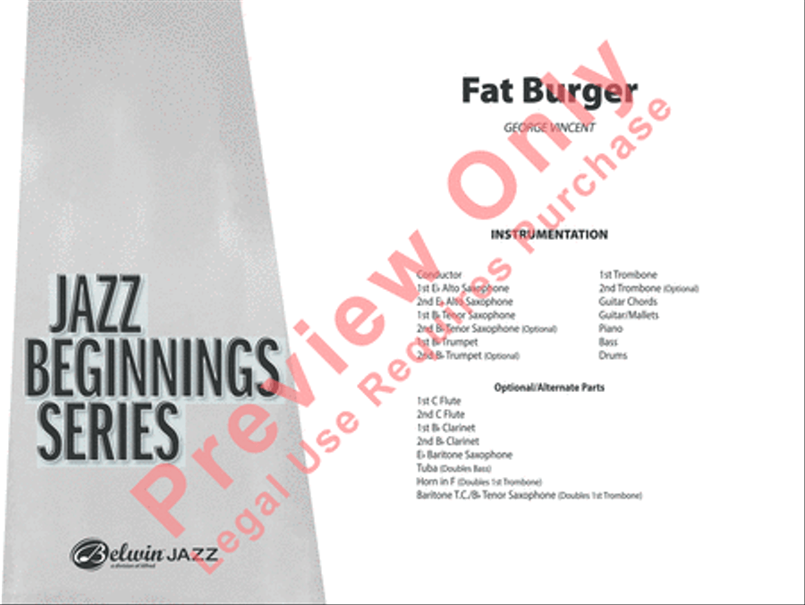 Fat Burger Jazz Ensemble scores gallery preview page 2