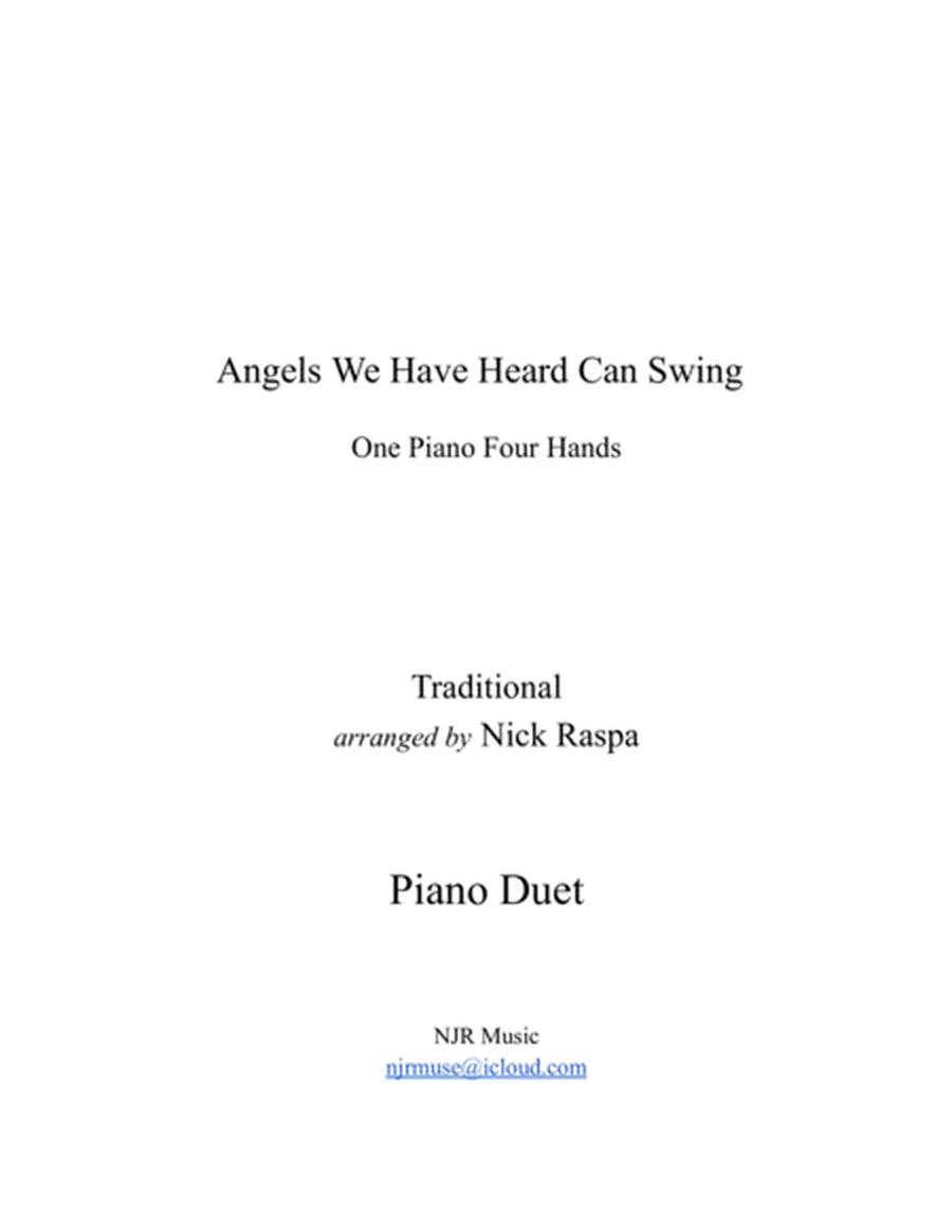 Angels We Have Heard Can Swing (1 piano 4 hands) intermediate - Complete set image number null