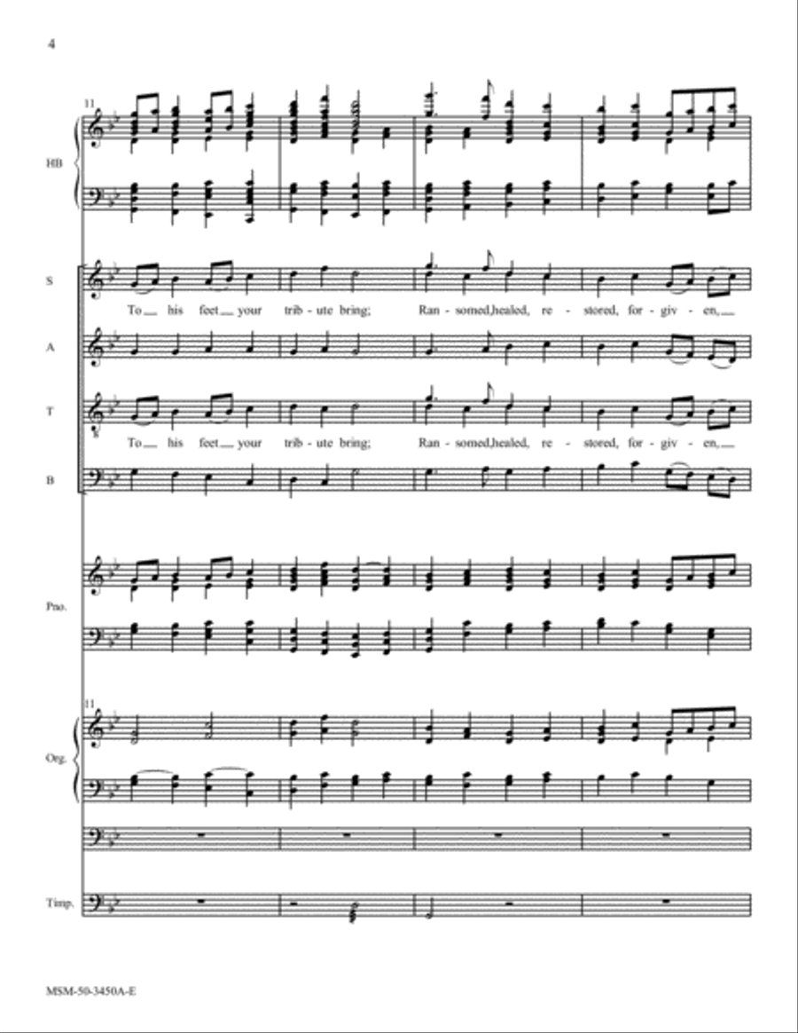 Praise, My Soul, the King of Heaven Choir scores gallery preview page 4