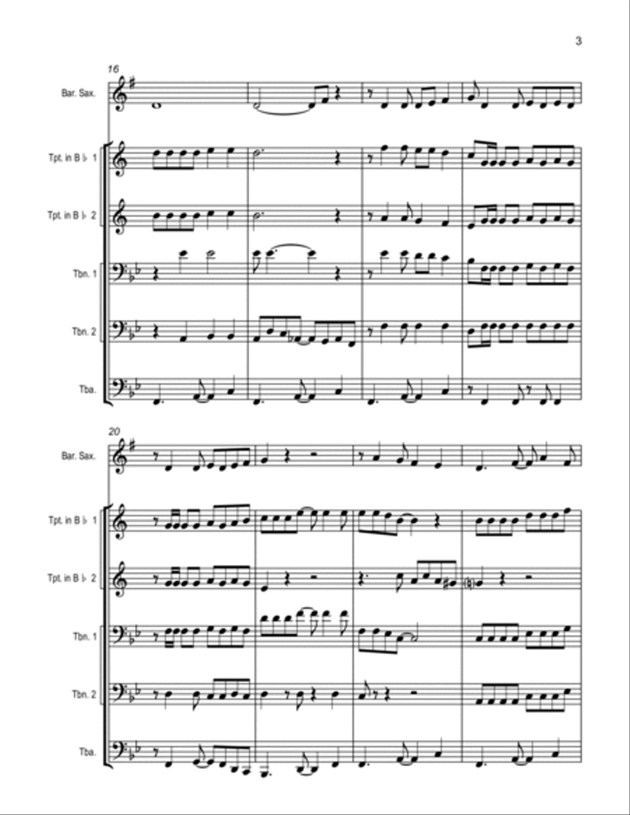 Mardi Gras Mambo Small Ensemble scores gallery preview page 3