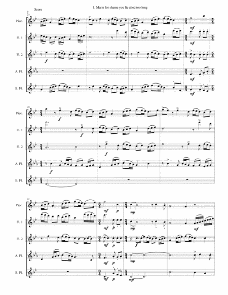 Sweet suite for flute quintet (piccolo, 2 flutes, alto flute and bass flute) image number null