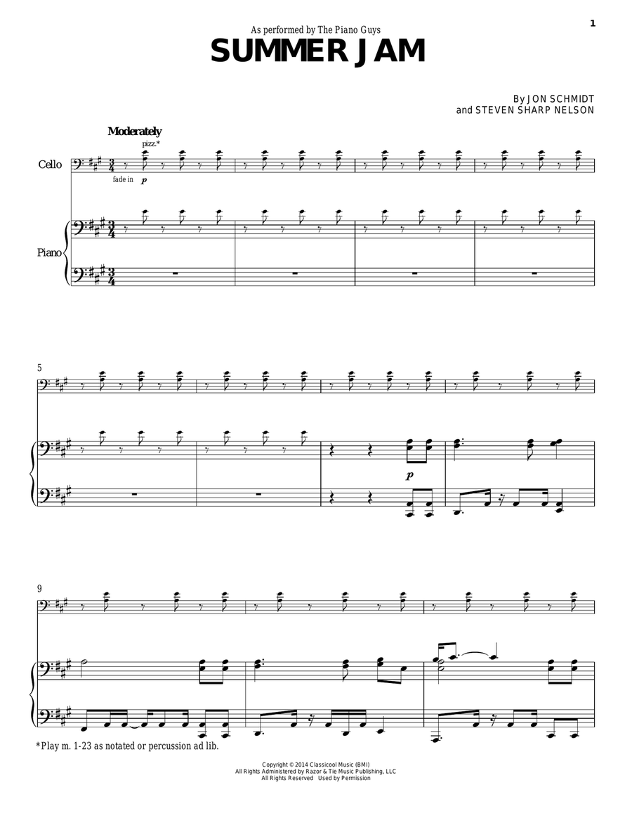 Summer Jam Summer Jam Piano Solo scores gallery preview page 1