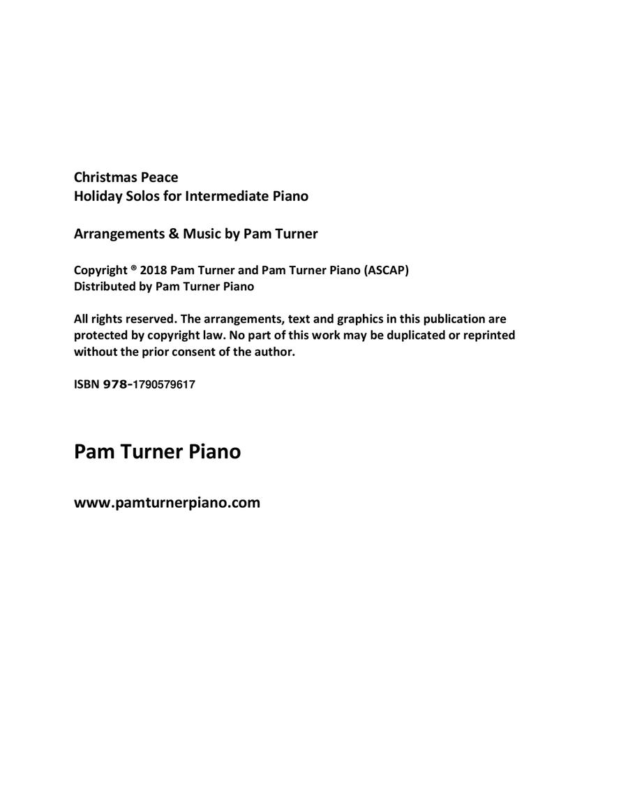 Christmas Peace Songbook (Holiday Solos for Intermediate Piano) Piano Solo scores gallery preview page 3