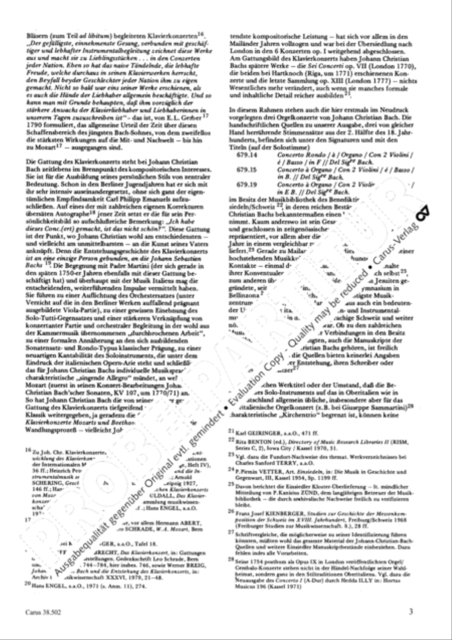 Organ Concerto in B flat major (Orgelkonzert in B) Violin scores gallery preview page 6
