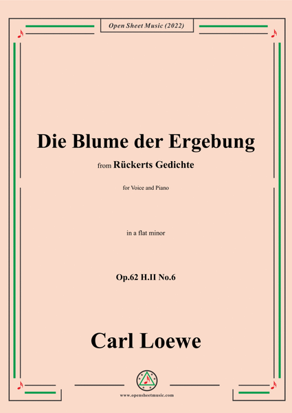 Loewe-Die Blume der Ergebung,Op.62 H.II No.6,in a flat minor image number null
