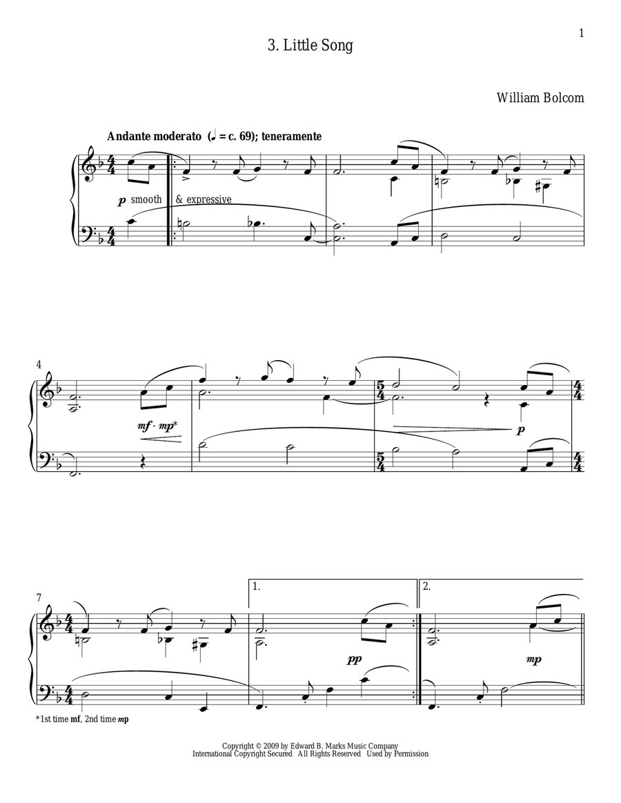 Little Song Little Song Piano Solo scores gallery preview page 1