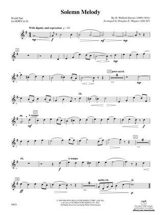 Solemn Melody: (wp) 1st Horn in E-flat