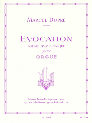 Book cover for Evocation, Op. 37
